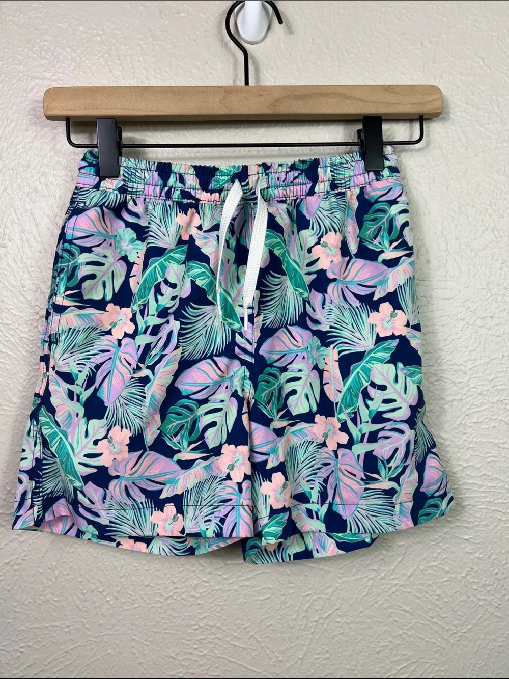 Chubbies Youth Tropical Print Elastic Waist Swim Trunks Board Shorts Small 8/9